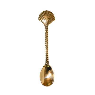 Golden Spoon - Shell - Gold - Bohemian - The Shell Brass Spoon - Hippie Monkey