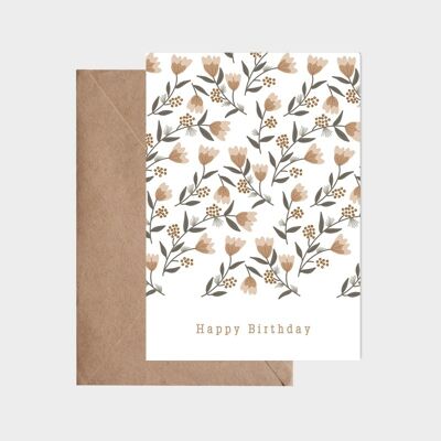 Postkarte - Geburtstagsblumen - Frühlingsmotiv