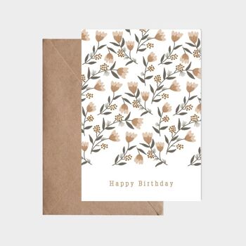 Carte postale - anniversaire fleurs - Motif de printemps 1