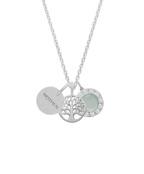 Mother necklace with Tree of Life and Daisy pendant  - II -  79 cm