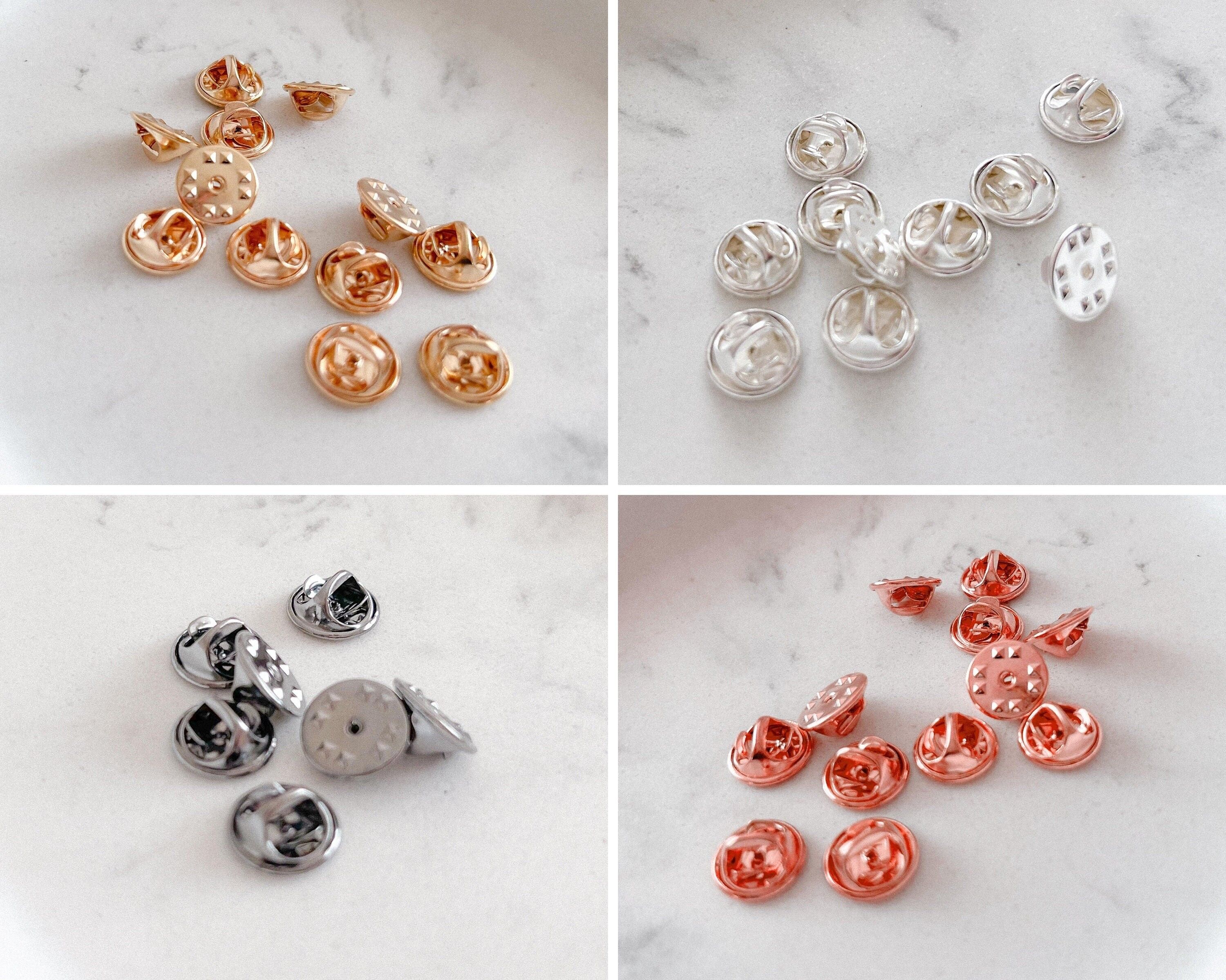 10 Metal Butterfly Clutches | Different Colors |  Enamel Pin Lock | Enamel Pin Backing Pin | Enamel Pin Extras