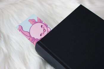 Signet Axolotl | J'aime beaucoup les livres | Accessoires de lecture roses et bleus | Coins pointus et arrondis | miamouz 8
