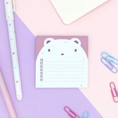 Bear Sticky Notes | Pastel Stationery | Scrapbooking & Calendar Journals | birthday gift | Christmas present | miamouz