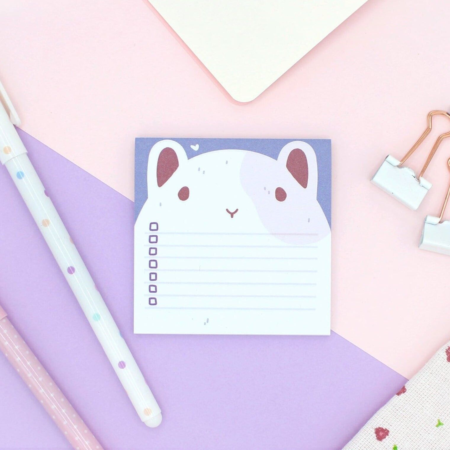 Hamster Sticky Notes | Pastel Stationery | Scrapbooking & Calendar Journals | birthday gift | Christmas present | miamouz