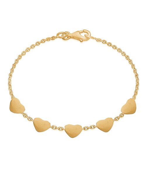 Love heart bracelet - 5 hearts I