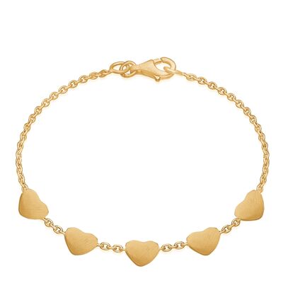 Love heart bracelet - 5 hearts I