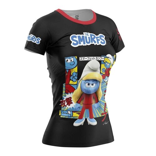 Camiseta Manga Corta Mujer Smurfs Manga Black