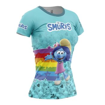 Schtroumpfs arc-en-ciel T-shirt à manches courtes pour femme 1