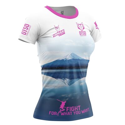 Women's Short Sleeve T-shirt Yepaaa Fuji Pink