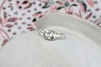 Bague en améthyste verte en argent sterling, bague éthérée, bijoux élégants 5