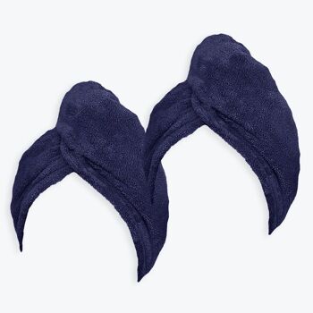 Lot de 2 serviettes pour cheveux - 100 % coton 13