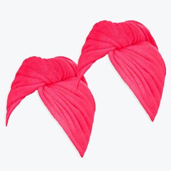 Lot de 2 serviettes pour cheveux - 100 % coton 14