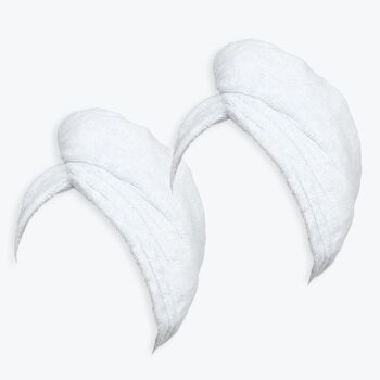 Lot de 2 serviettes pour cheveux - 100 % coton 16