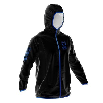 Unisex Black & Royal Blue Waterproof Windbreaker