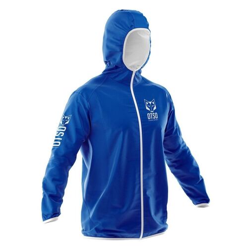 Cortavientos Impermeable Unisex Electric Blue & White