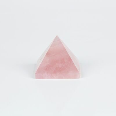 Rosenquarz-Kristallpyramide