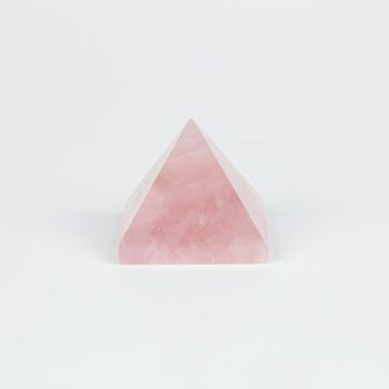 Pyramide de cristal de quartz rose 1