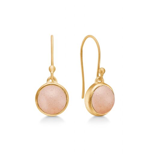 Noa earring peach moonstone gold-plated