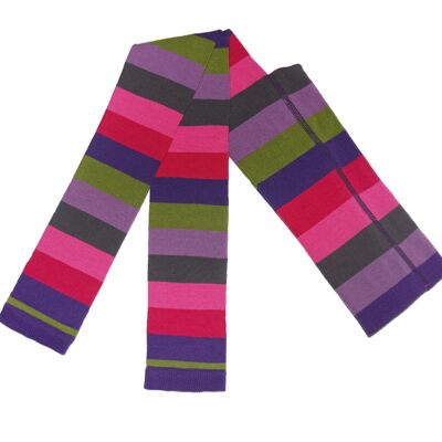 Leggings per bambini >>Lilac Forest Block Stripes<<