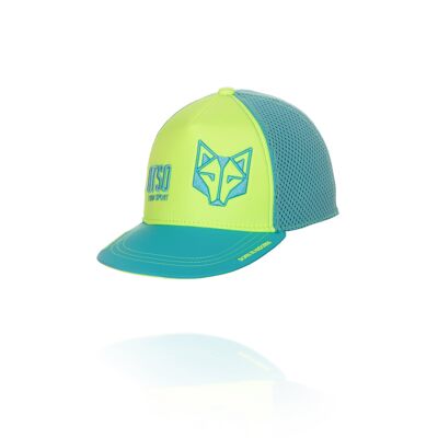 Cappellino snapback giallo e azzurro