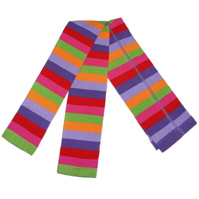 Leggings for children >>Purple-Kiwi Stripes<<