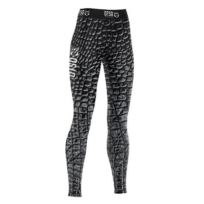 Leggings di serpente nero