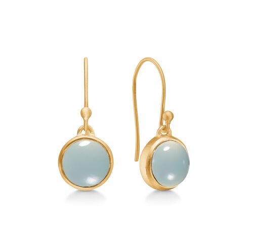 Noa earring  aqua chalcedon gold-plated