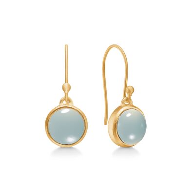 Noa earring  aqua chalcedon gold-plated