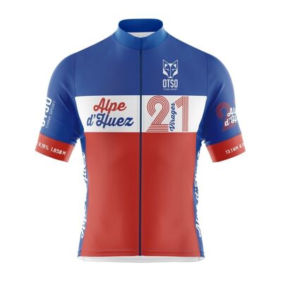 Alpe D'Huez Maillot Cyclisme Manches Courtes Homme