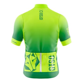 Maillot Cyclisme Manches Courtes Homme Vert Fluo 2