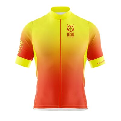 Men's Short Sleeve Cycling Jersey Fluo Orange