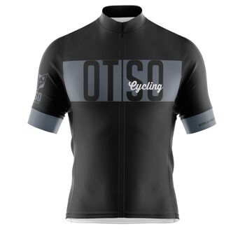 Maillot Cyclisme Manches Courtes Homme OTSO Noir 1