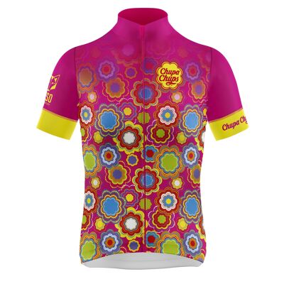 Chupa Chups Floral Pink Women's Short Sleeve Cycling Jersey (Outlet)
