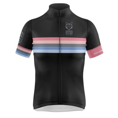 Maillot de Ciclismo Manga Corta Mujer Stripes Black