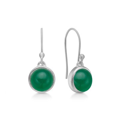 Noa earring  green onyx silver