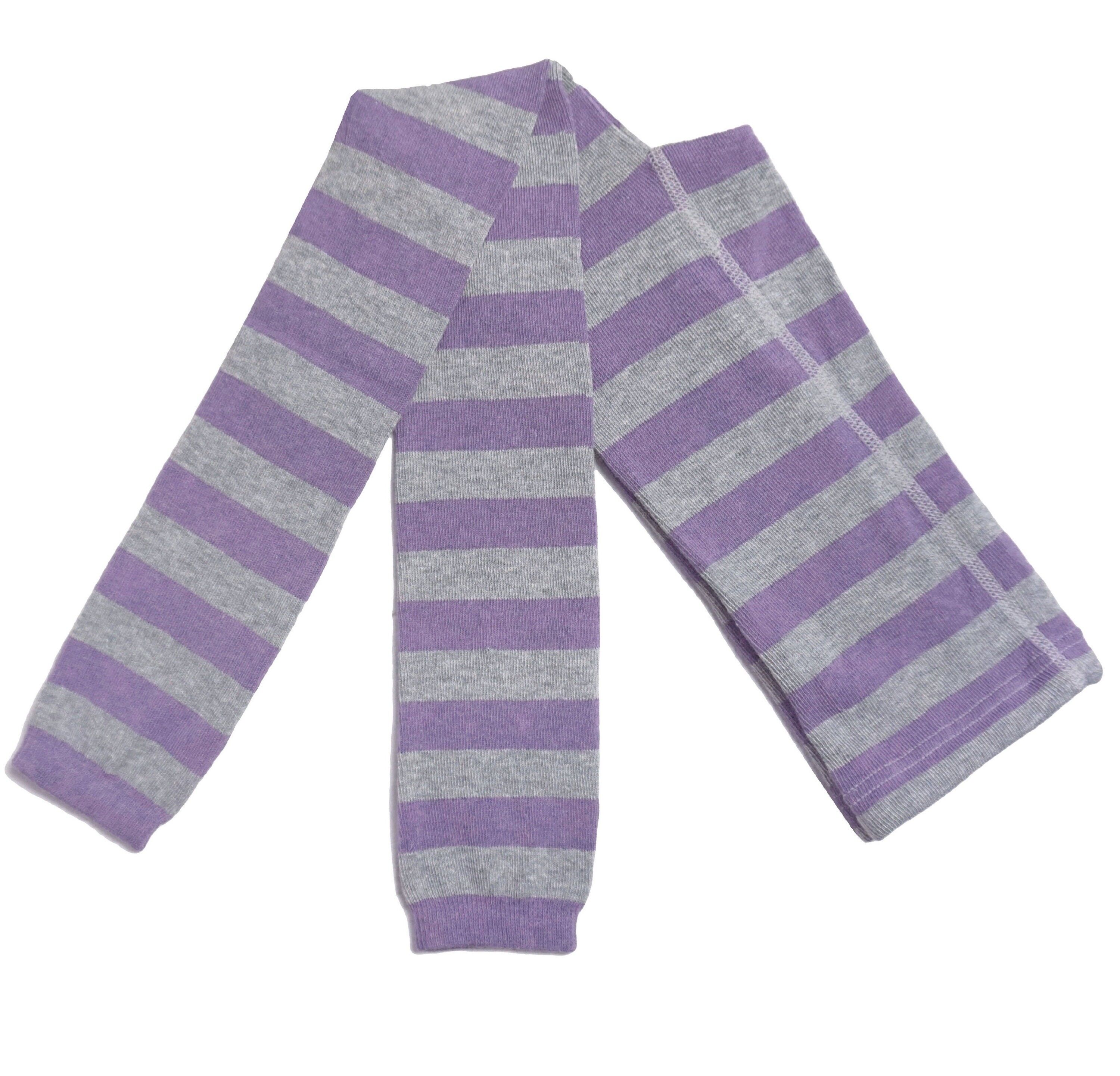 Leggings per bambini >>Viola-Grey Block Stripes<<