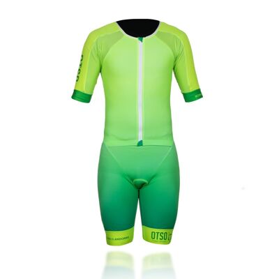 Tuta da triathlon da uomo giallo fluo e verde fluo
