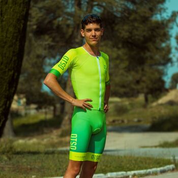 Combinaison Triathlon Homme Jaune Fluo & Vert Fluo 2