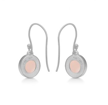 Noa boucle d'oreille rose calcédoine argent 2