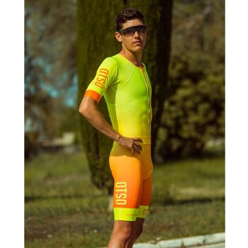 Combinaison Triathlon Homme Jaune Fluo & Orange Fluo 3