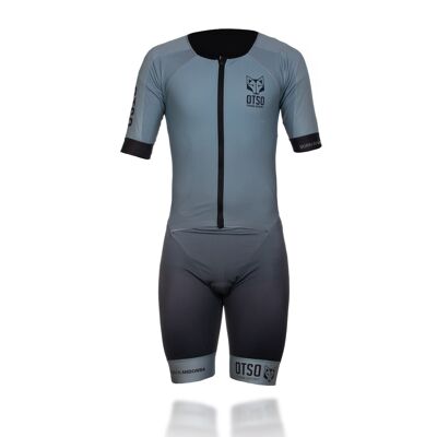 Triathlon Suit Man Silver Gray & Black