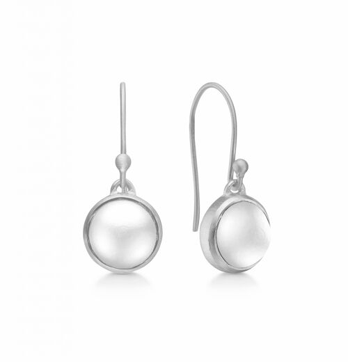 Noa earring white pearl silver