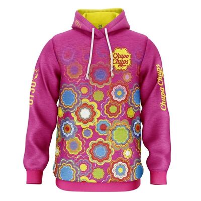 Sudadera Chupa Chups Floral Pink (Outlet)