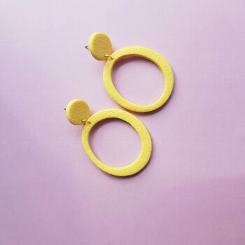 Boucles d'oreilles pendantes en jaune, boucles d'oreilles pendantes 4