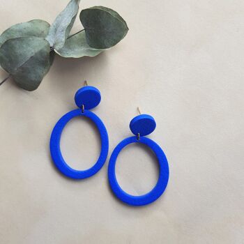 Boucles d'oreilles pendantes en bleu, boucles d'oreilles pendantes 2