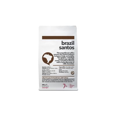 Café en grani monorigine BRASILE SANTOS Busta sottovuoto 250 g