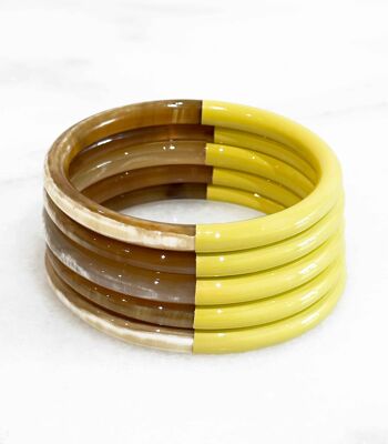 Bracelet coloré en corne véritable - Couleur 602C 1