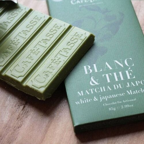 Cioccolato bianco con tè Matcha 85 gr