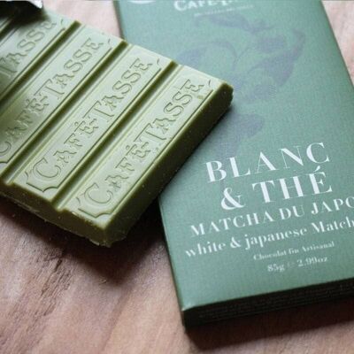 Chocolate blanco con té Matcha 85 gr