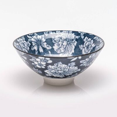 Blue Porcelain Mug with Flowers 50 ml
